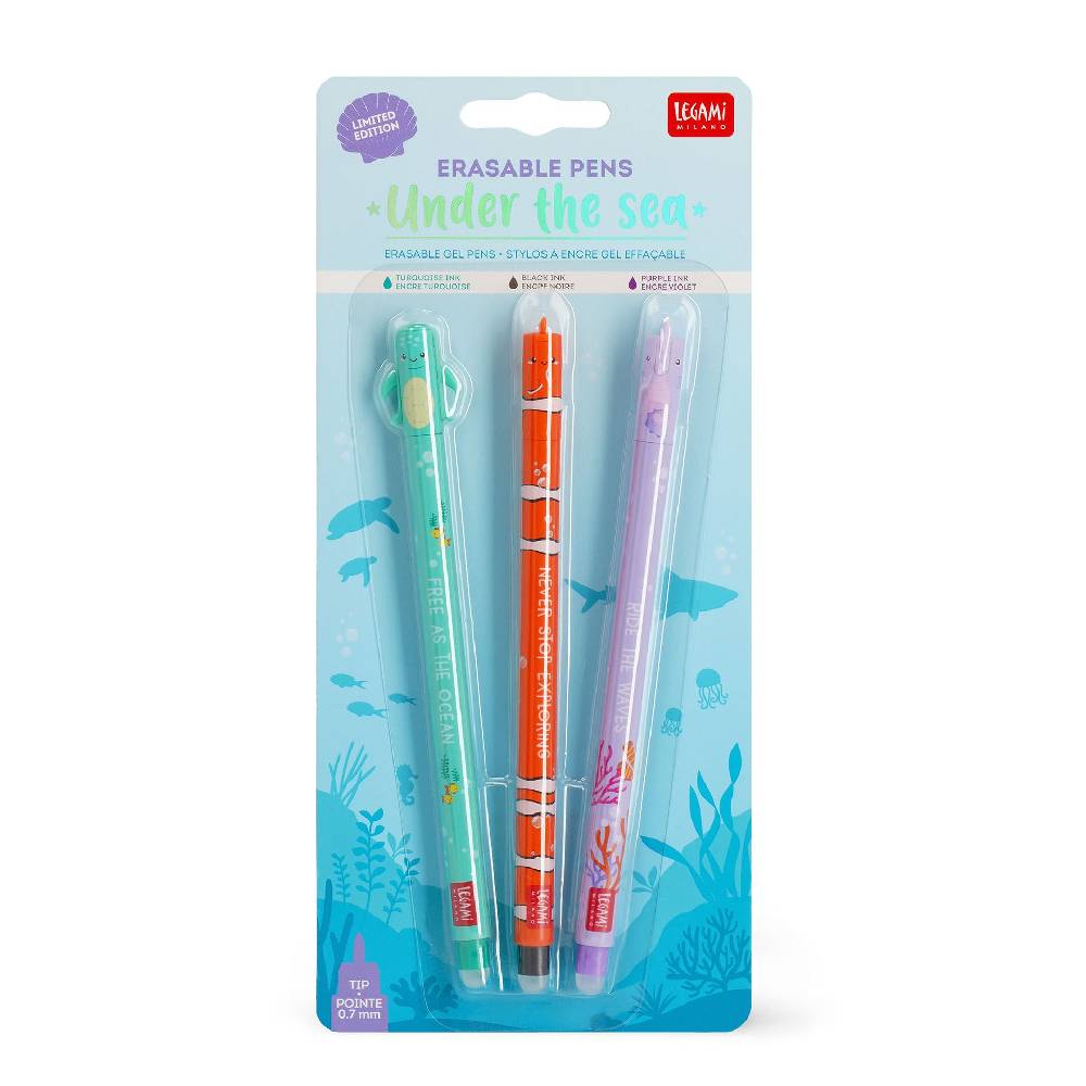 ﻿Legami Set di 3 Penne Gel Cancellabili - Erasable Pen Saldi