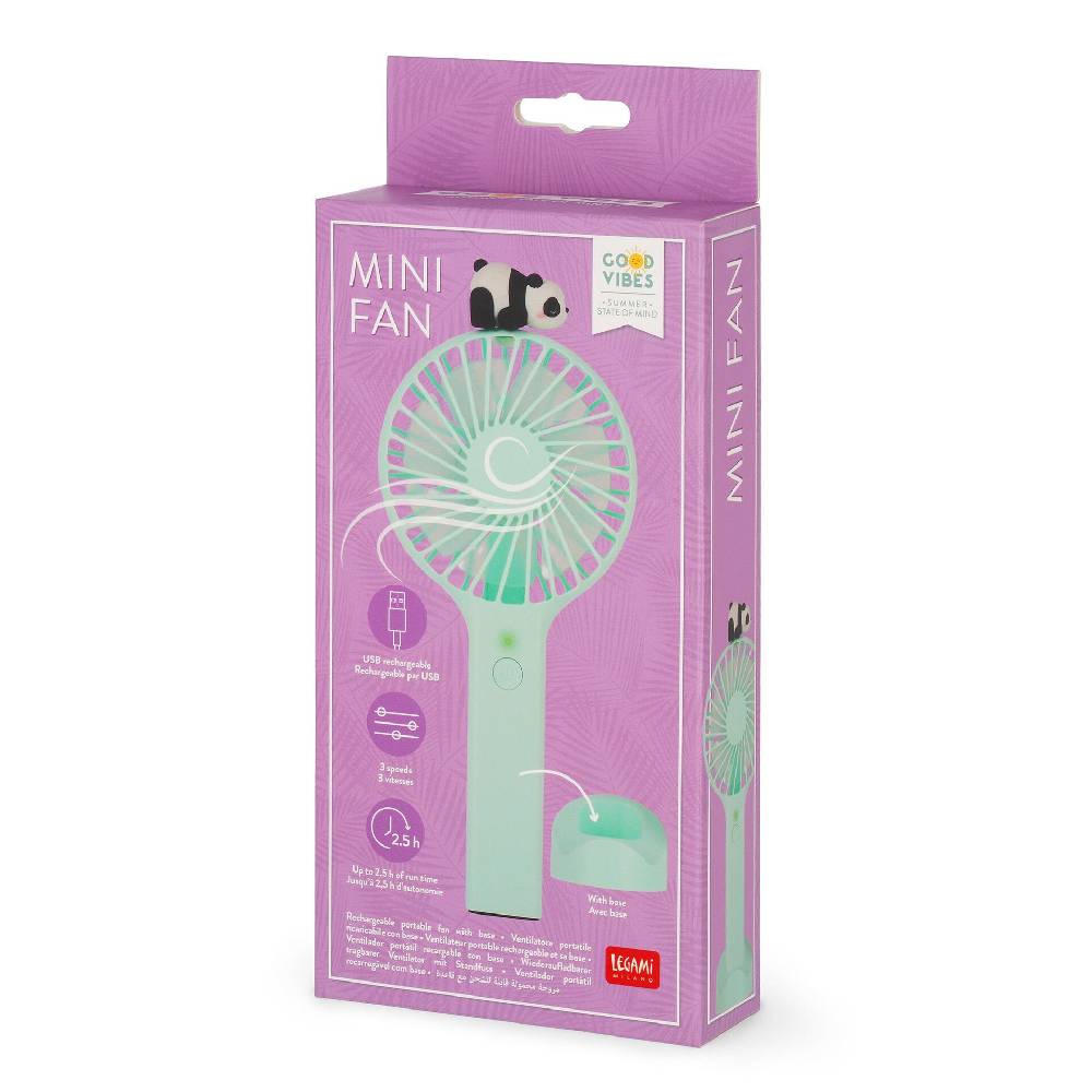 Legami Ventilatore Portatile Ricaricabile con Base - Mini Fan Vendita Calda