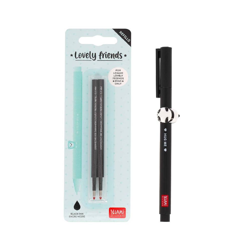 Legami Set Penna Lovely Panda con Refill Nero