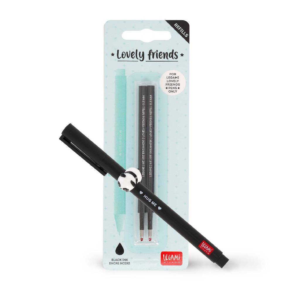 Legami Set Penna Lovely Panda con Refill Nero Nuova