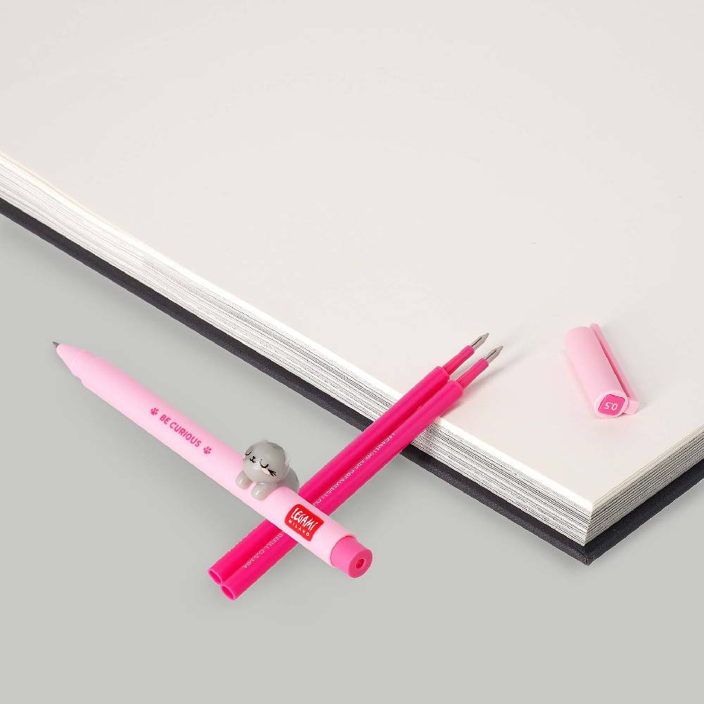 Legami Set Penna Lovely Kitty con Refill Rosa Moda