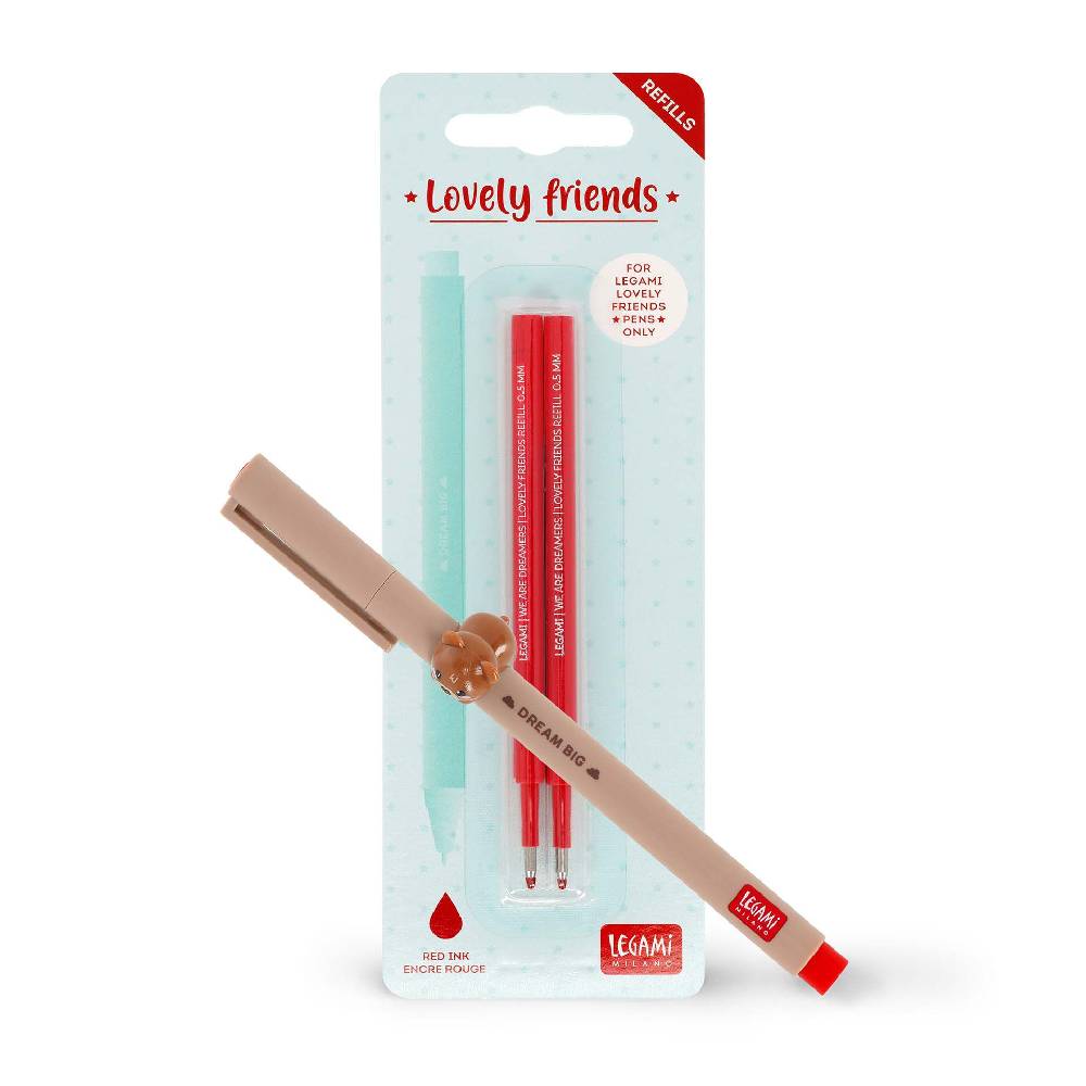 Legami Set Penna Lovely Teddy Bear con Refill Rosso 2025