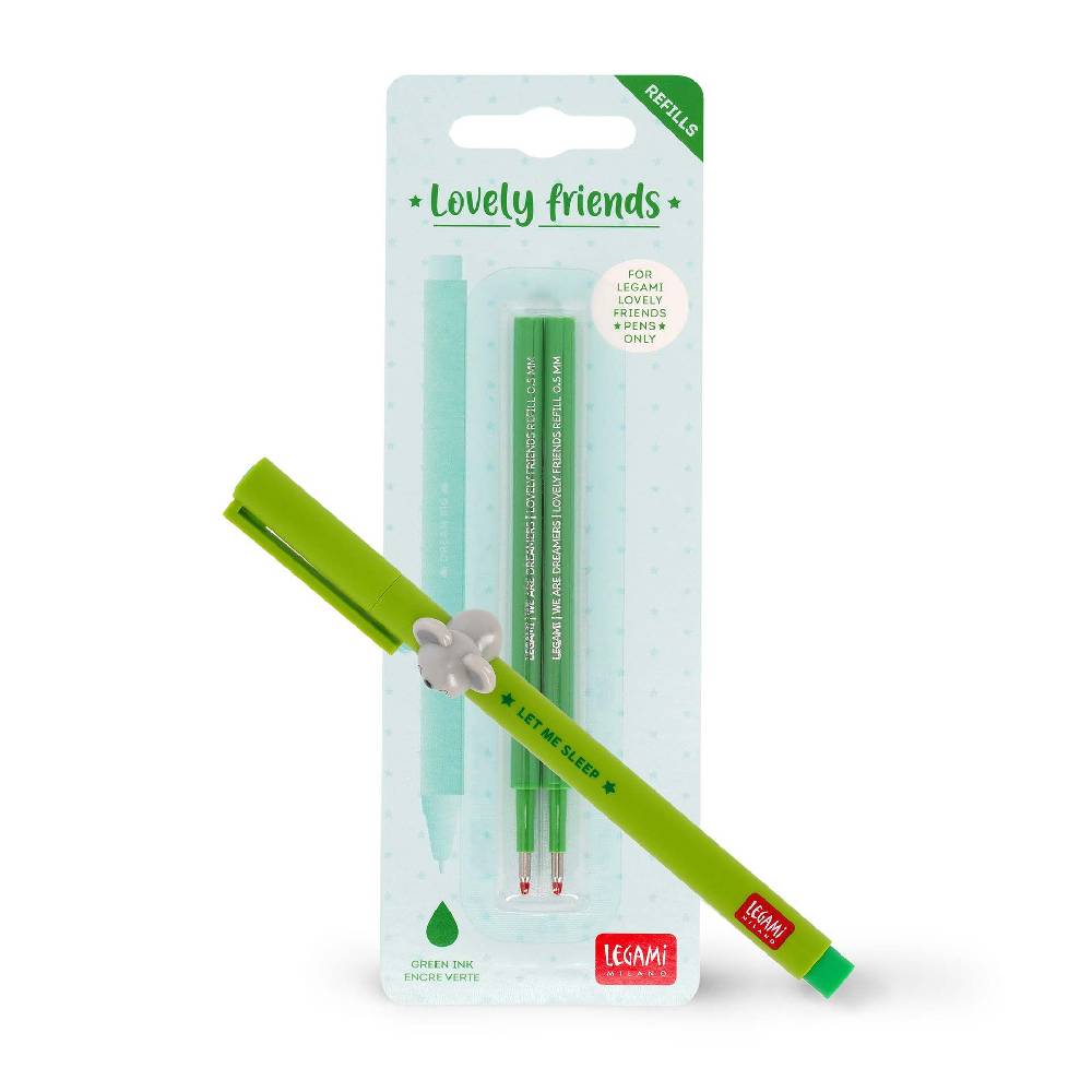 Legami Set Penna Lovely Koala con Refill Verde Italy