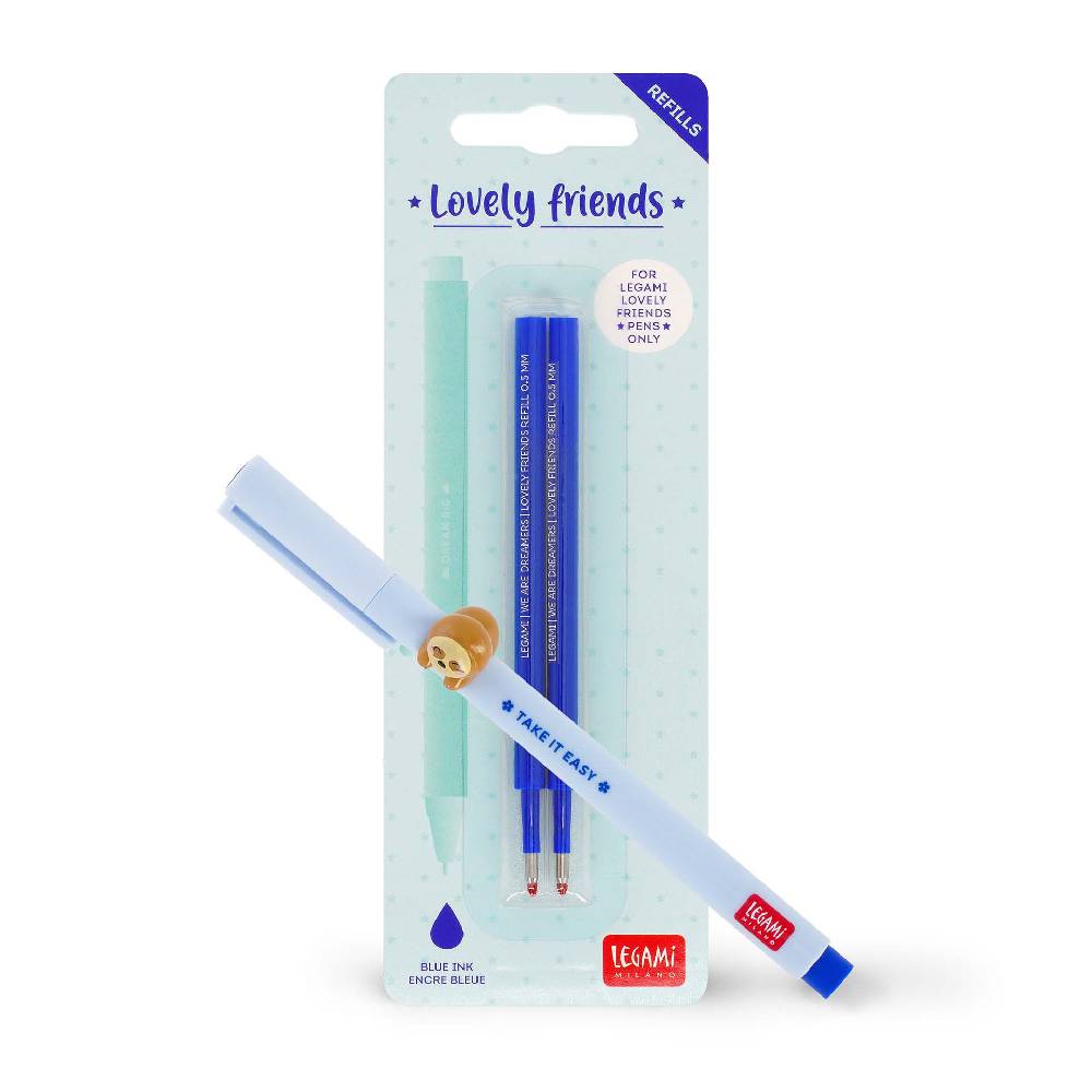 Legami Set Penna Lovely Sloth con Refill Blu Italia