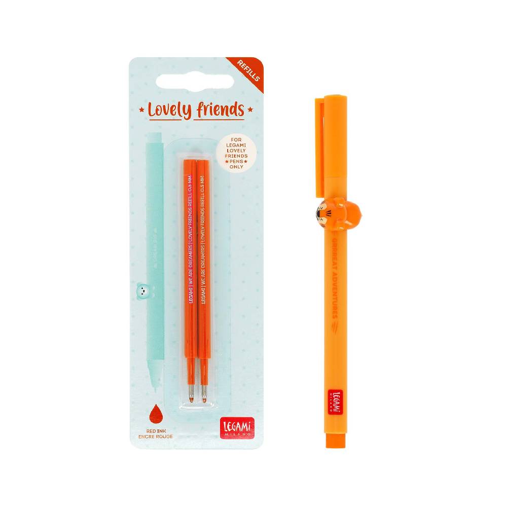 Legami Set Penna Lovely Tiger con Refill Arancione