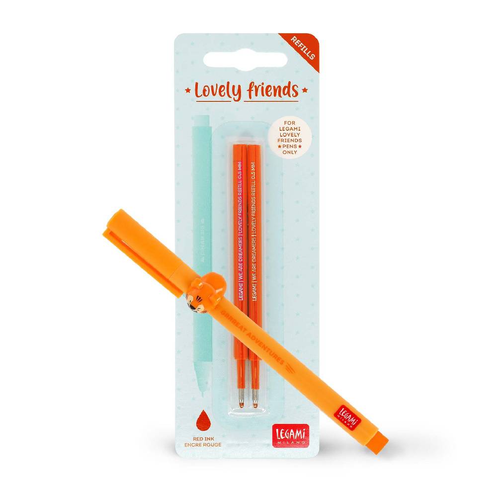 Legami Set Penna Lovely Tiger con Refill Arancione Nuovo