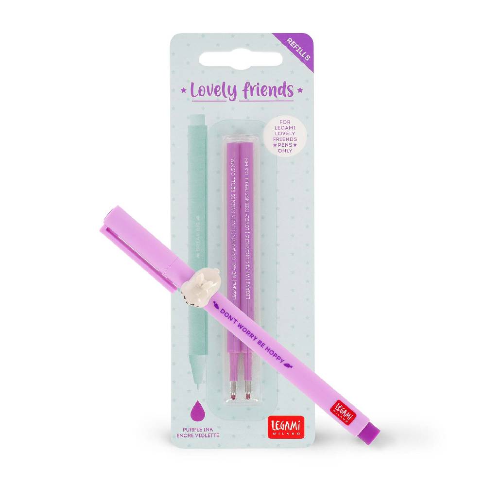 Legami Set Penna Lovely Bunny con Refill Viola Qualità