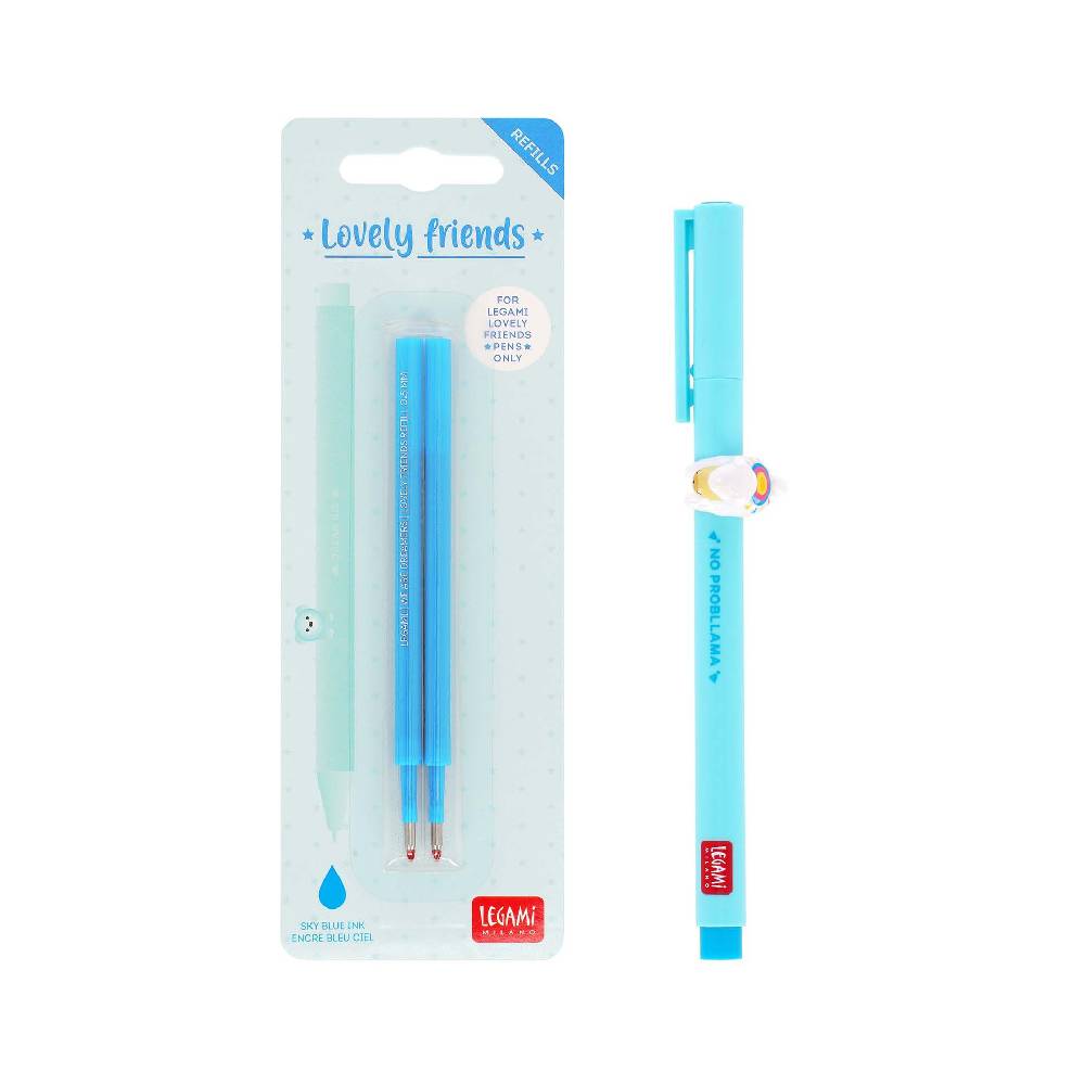 Legami Set Penna Lovely Llama con Refill Azzurro