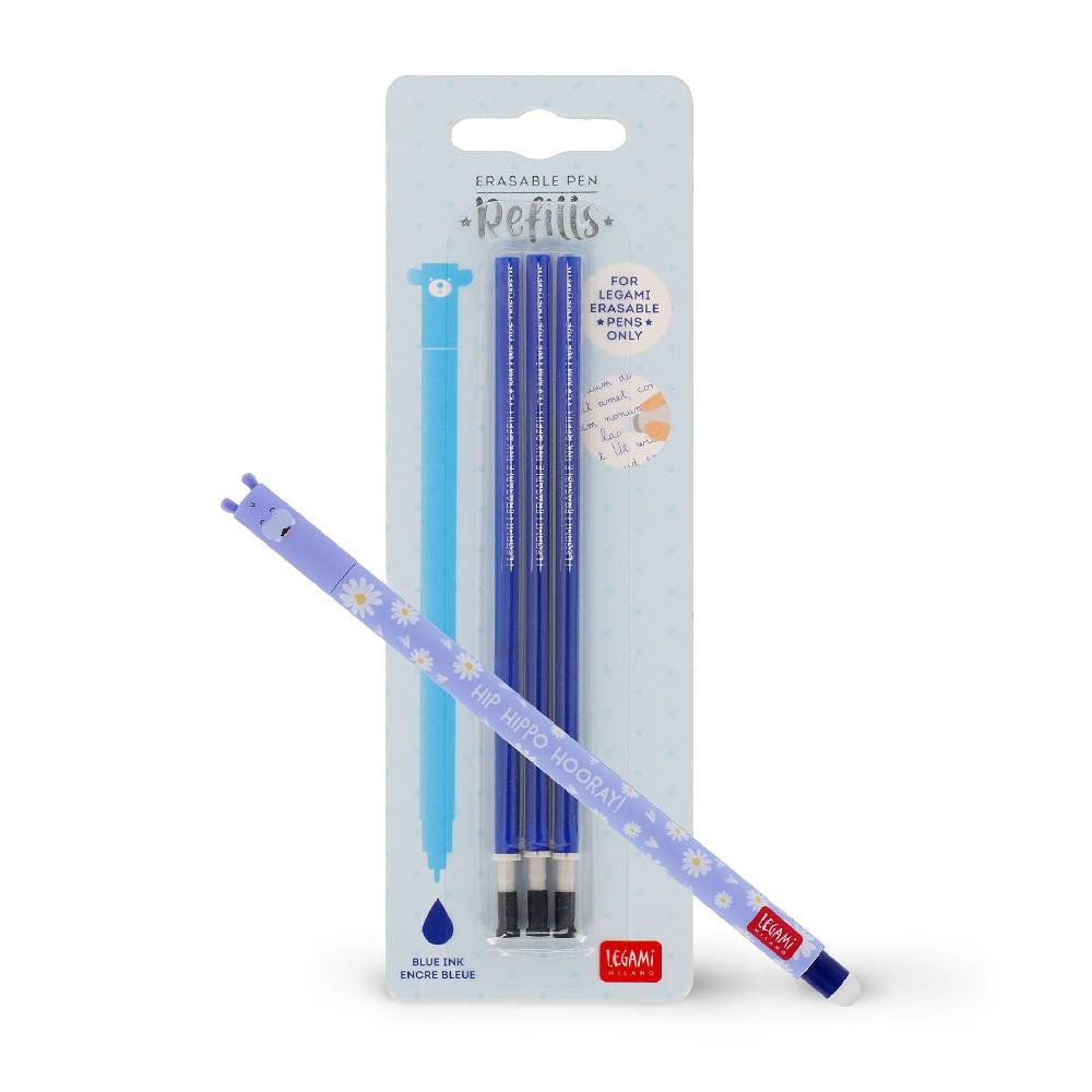 Legami Set Penna Cancellabile Hippo con Refill Blu Promozione
