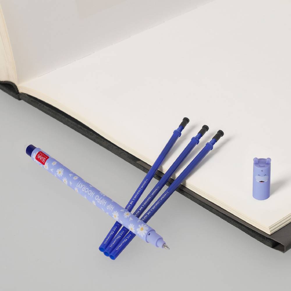Legami Set Penna Cancellabile Hippo con Refill Blu Promozione