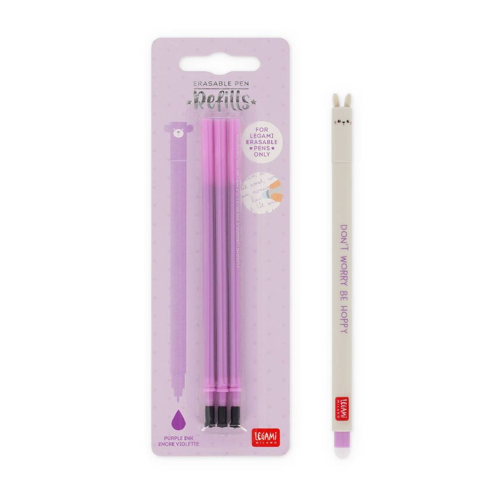Legami Set Penna Cancellabile Bunny con Refill Viola