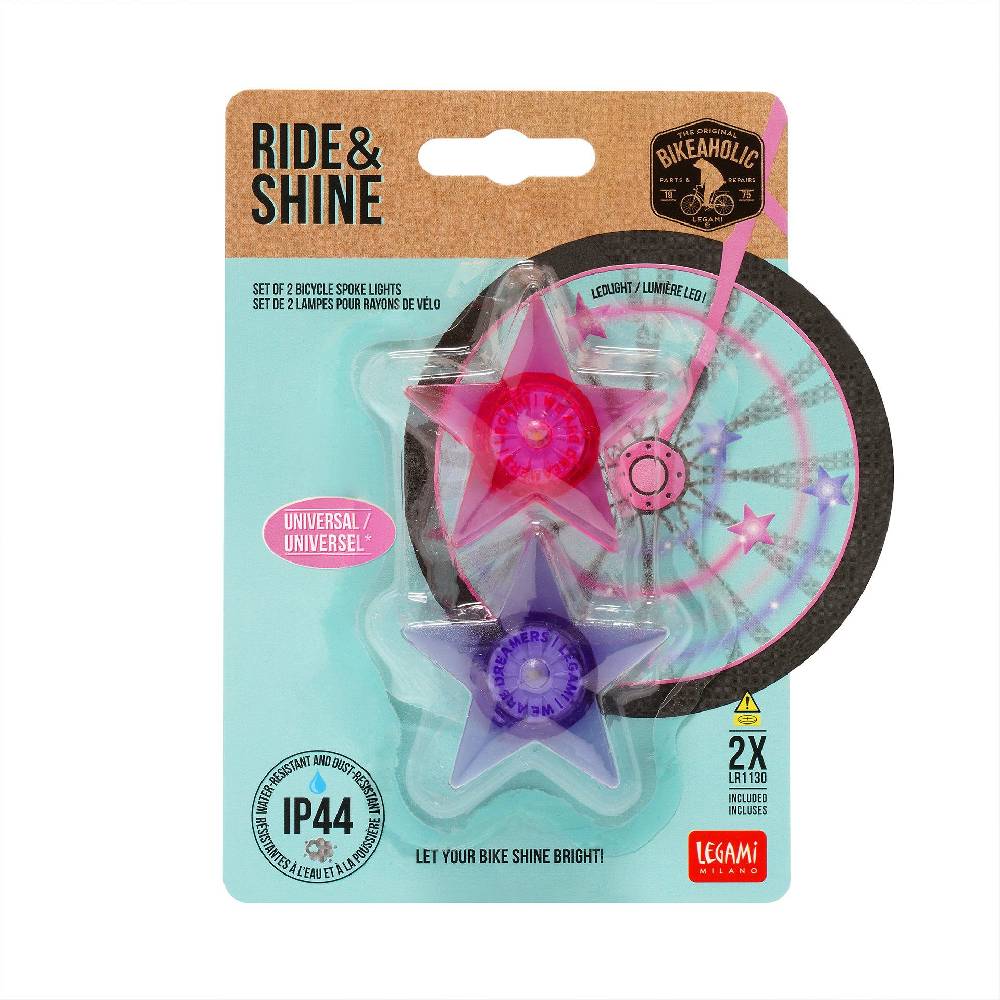 Legami Set di 2 Luci Per i Raggi Della Bicicletta - Ride & Shine Vendita Calda