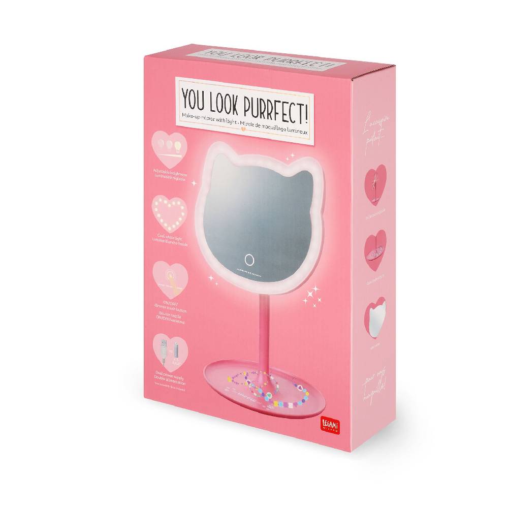 Legami Specchio da Trucco con Luce - You Look Purrfect! Consegna Veloce
