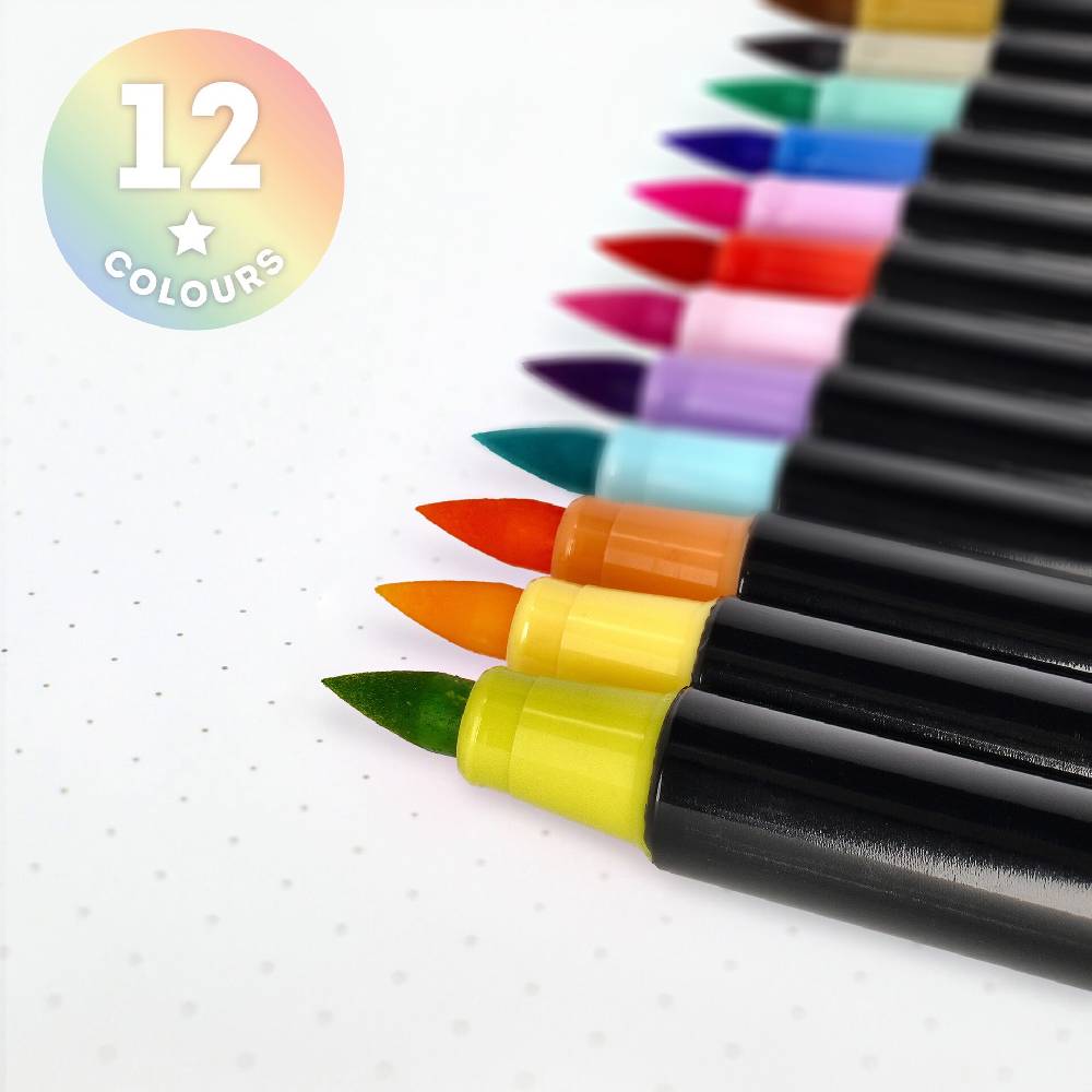 Legami Set di 12 Pennarelli con Punta Pennello - Brush Markers Negozio online di fabbrica