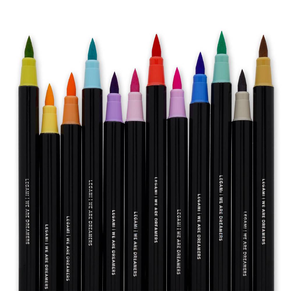 Legami Set di 12 Pennarelli con Punta Pennello - Brush Markers Negozio online di fabbrica