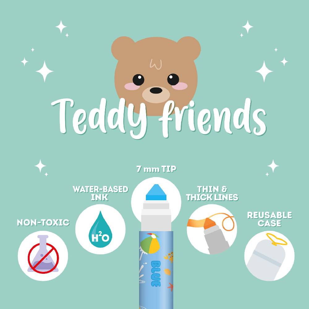 Legami Set di 12 Pennarelli - Teddy Friends I Più Venduti