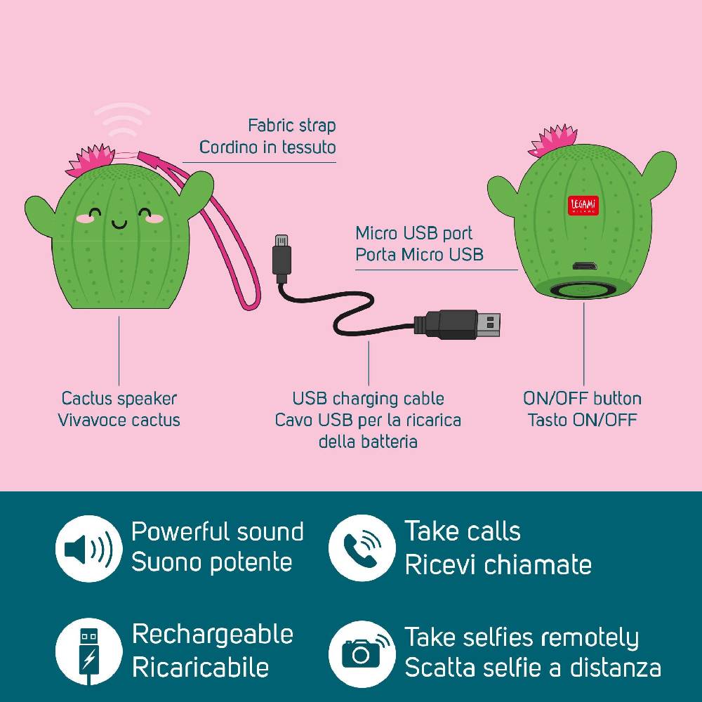 Legami Mini Vivavoce e Speaker Wireless - Pump Up The Volume In Linea