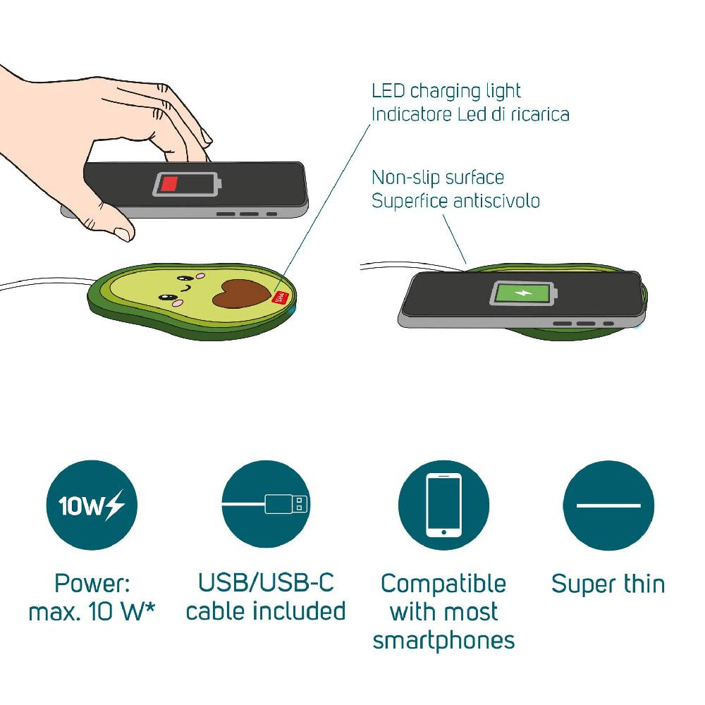 Legami Caricabatterie Wireless per Smartphone - Super Fast In Saldo