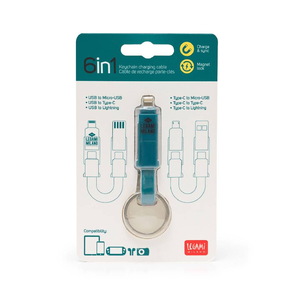 Legami Cavo di Ricarica Portachiavi 6 in 1 Sconto