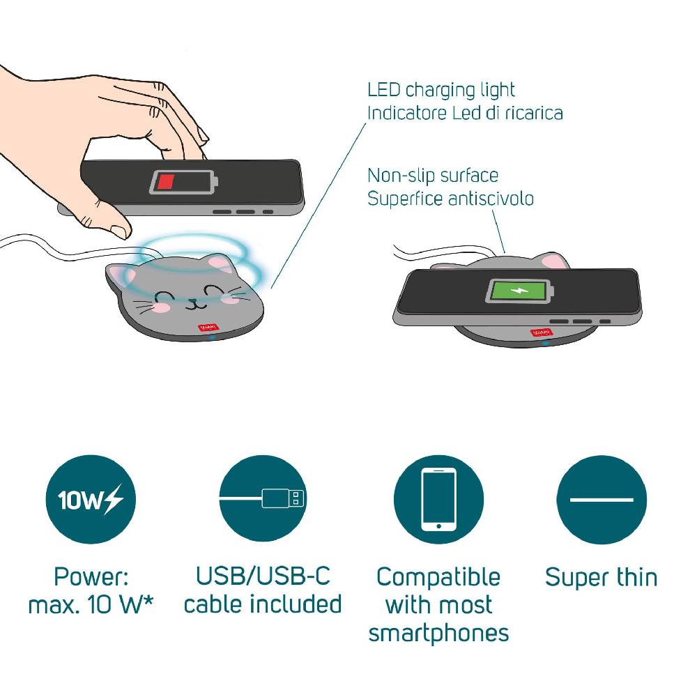 Legami Caricabatterie Wireless con Supporto - Super Fast Offerte
