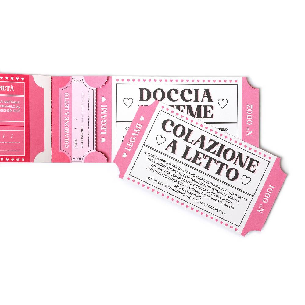 Legami Blocchetto da 24 Voucher - Italiano Saldi Di Fabbrica