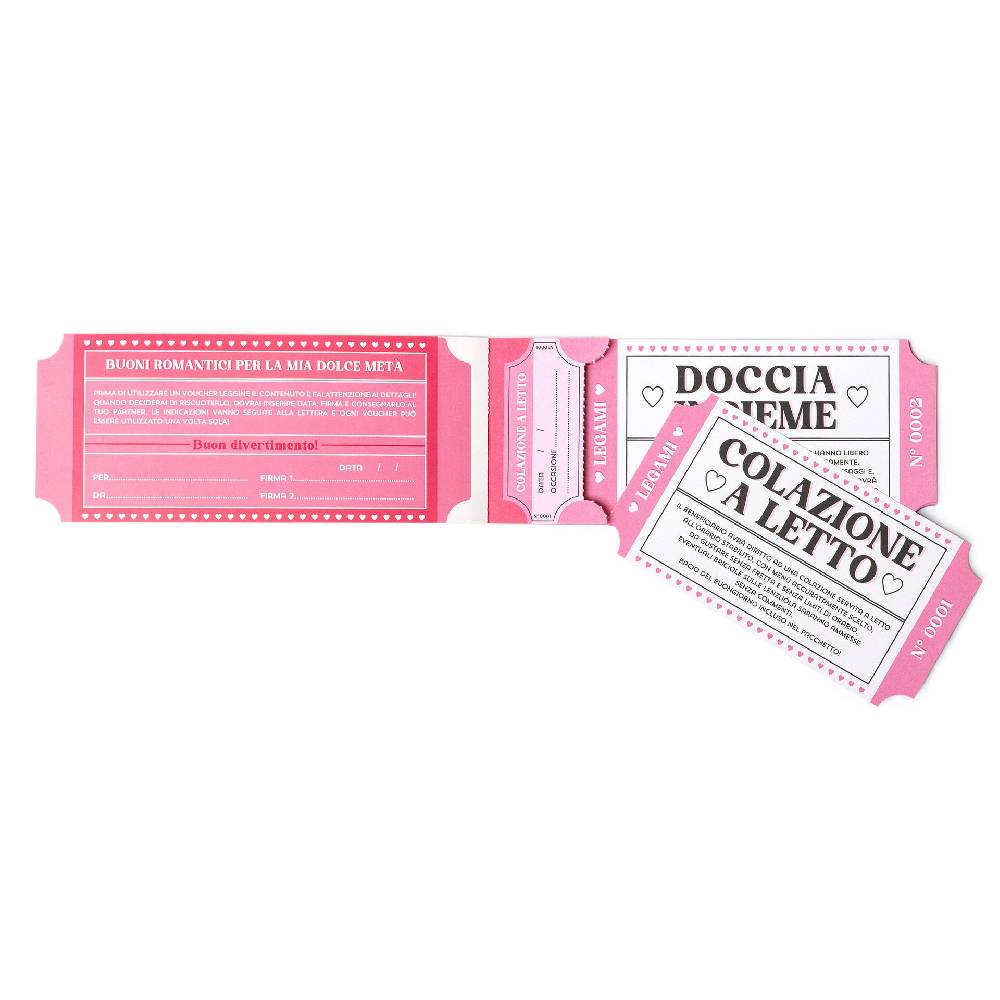 Legami Blocchetto da 24 Voucher - Italiano Saldi Di Fabbrica