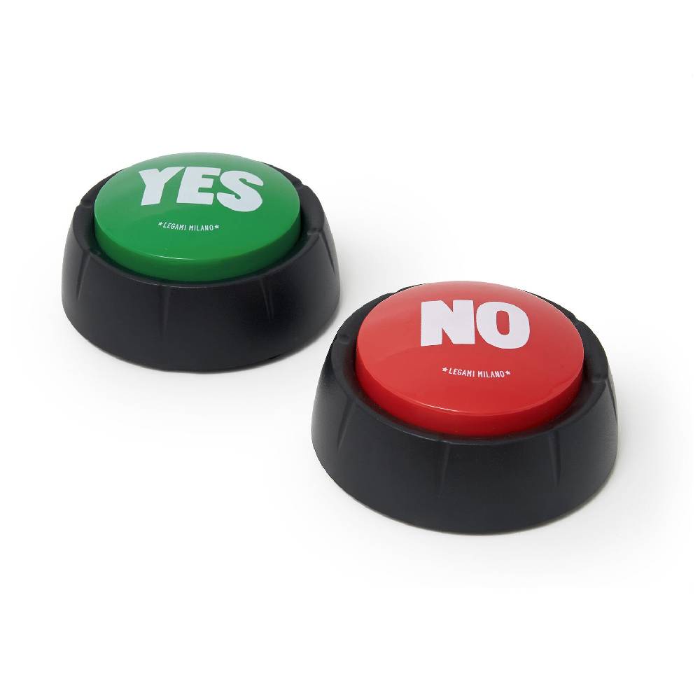 Legami YES & NO - Set di Due Pulsanti Sonori Italia