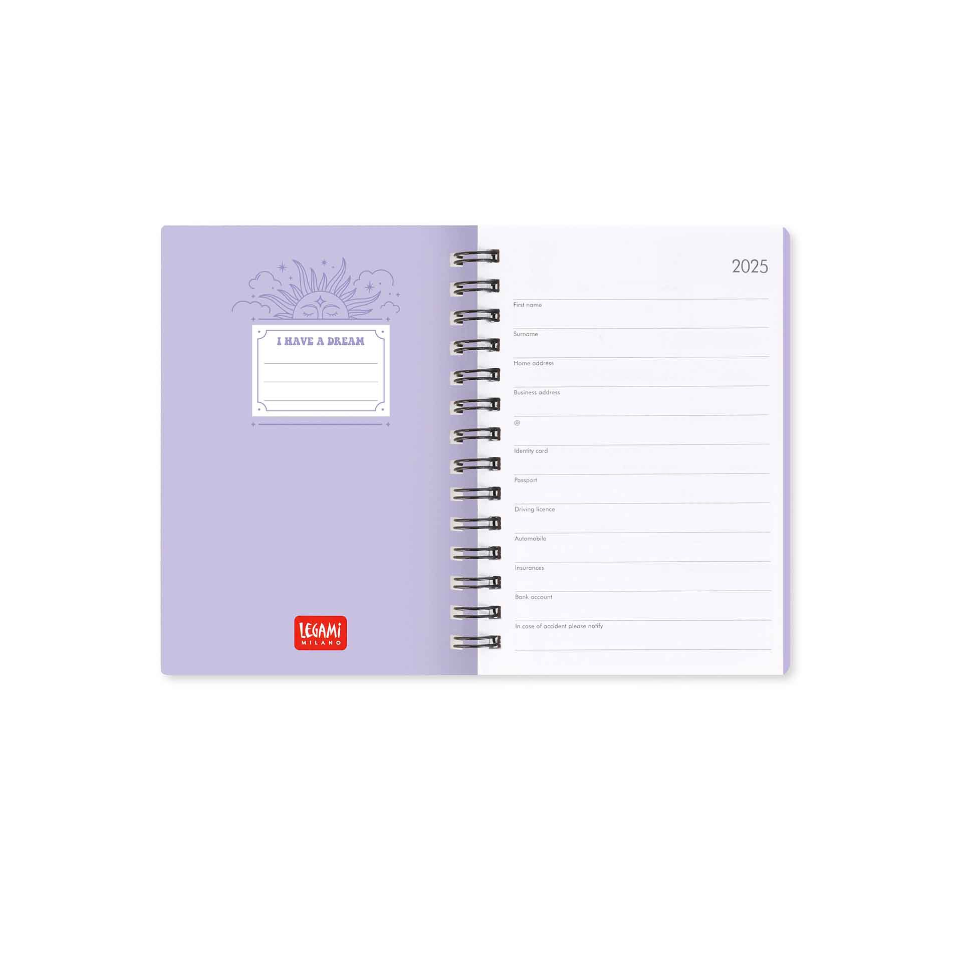 Legami Agenda 12 Mesi Settimanale - Small - Spiralata - 2025 Promozione Limitata