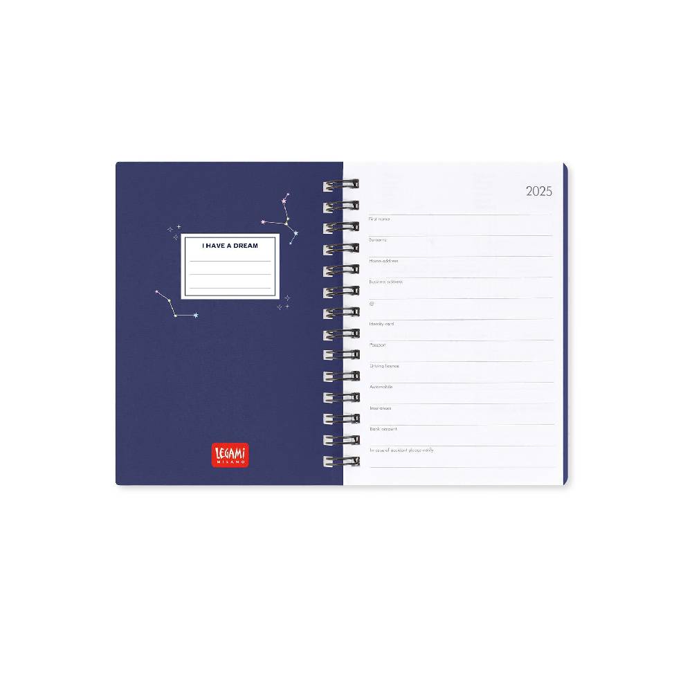 Legami Agenda 12 Mesi Settimanale - Small - Spiralata - 2025 Economico