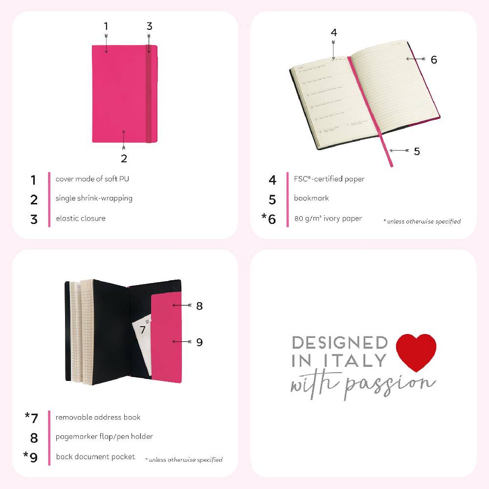 Legami Agenda 18 Mesi Settimanale - Medium - Con Notebook - 2024/2025 Vendite Flash