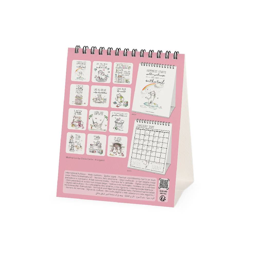 Legami Calendario da Tavolo 2025 - 12 x 14,5 cm Italy