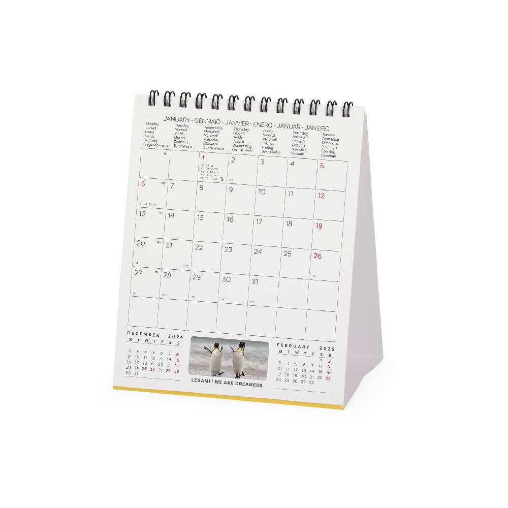 Legami Calendario da Tavolo 2025 - 12 x 14,5 cm Presa