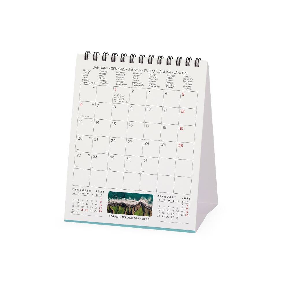 Legami Calendario da Tavolo 2025 - 12 x 14,5 cm Soddisfazione Garantita