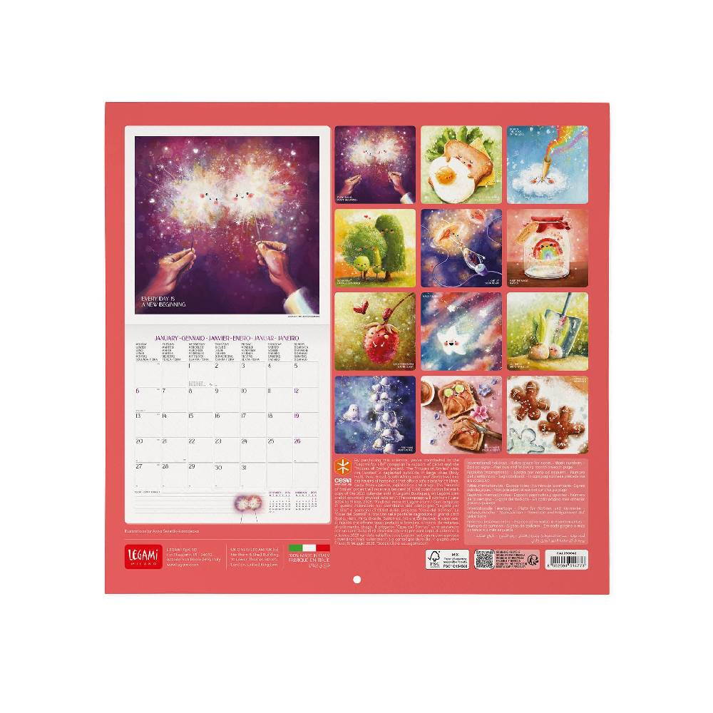 Legami Calendario da Parete 2025 - 30 x 29 cm Promozione Limitata