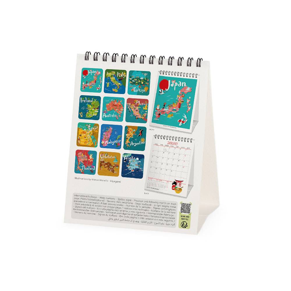 Legami Calendario da Tavolo 2025 - 12 x 14,5 cm Fino Al -60%