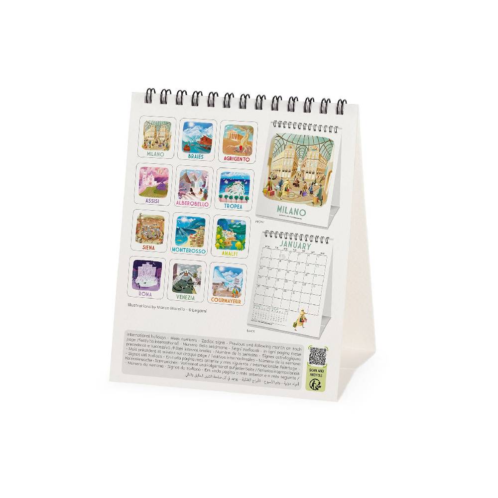 Legami Calendario da Tavolo 2025 - 12 x 14,5 cm Nuova