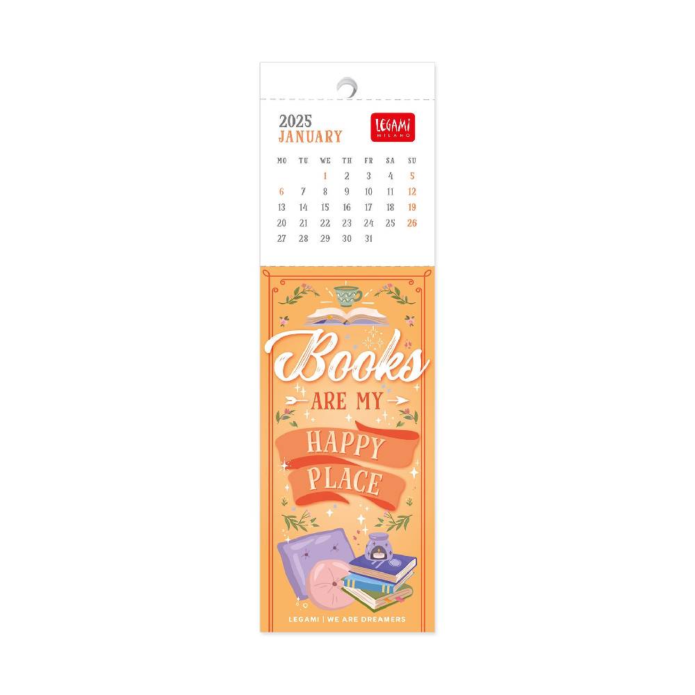 Legami Calendario Segnalibro 2025 - 5,5 x 18 cm Qualità
