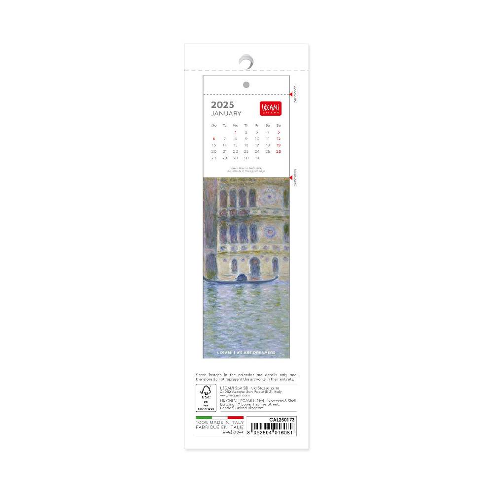 Legami Calendario Segnalibro 2025 - 5,5 x 18 cm Soddisfazione Garantita
