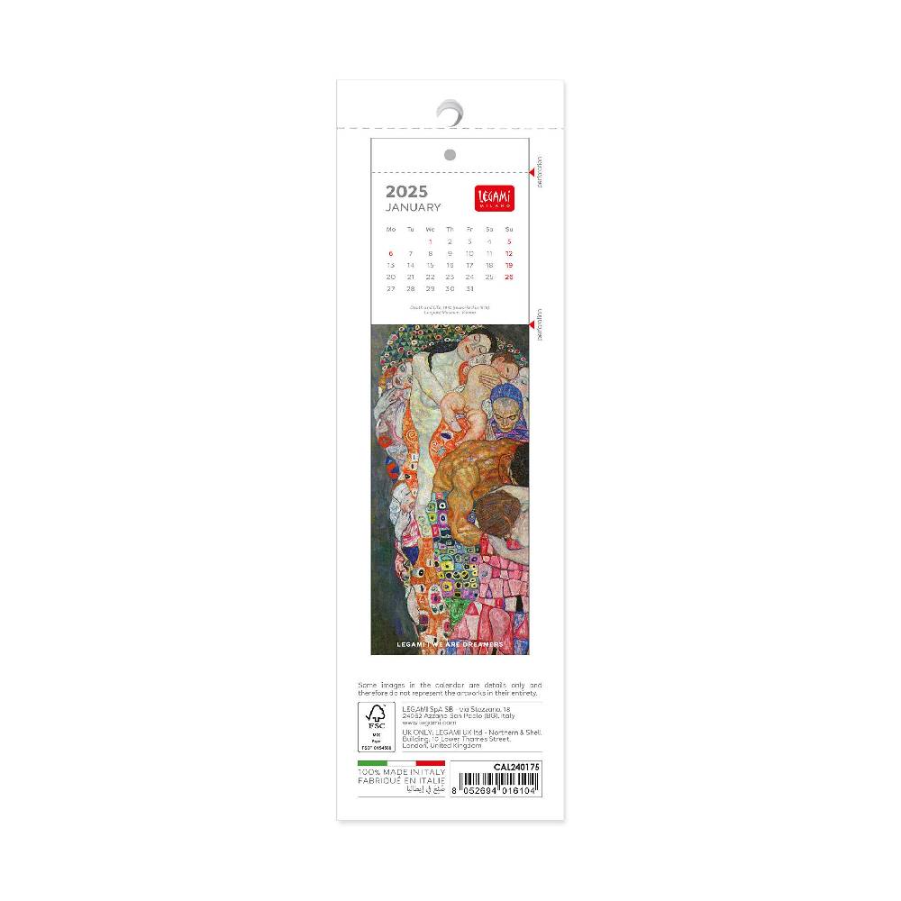 Legami Calendario Segnalibro 2025 - 5,5 x 18 cm Qualità Garantita