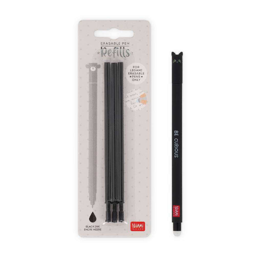 Legami Set Penna Cancellabile Kitty con Refill Nero