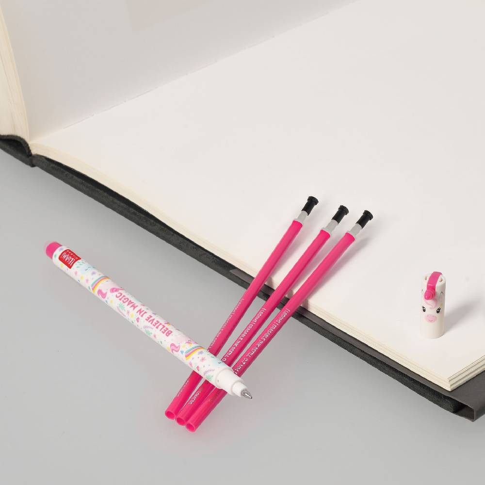 Legami Set Penna Cancellabile Unicorn con Refill Rosa Fino al 60% di sconto