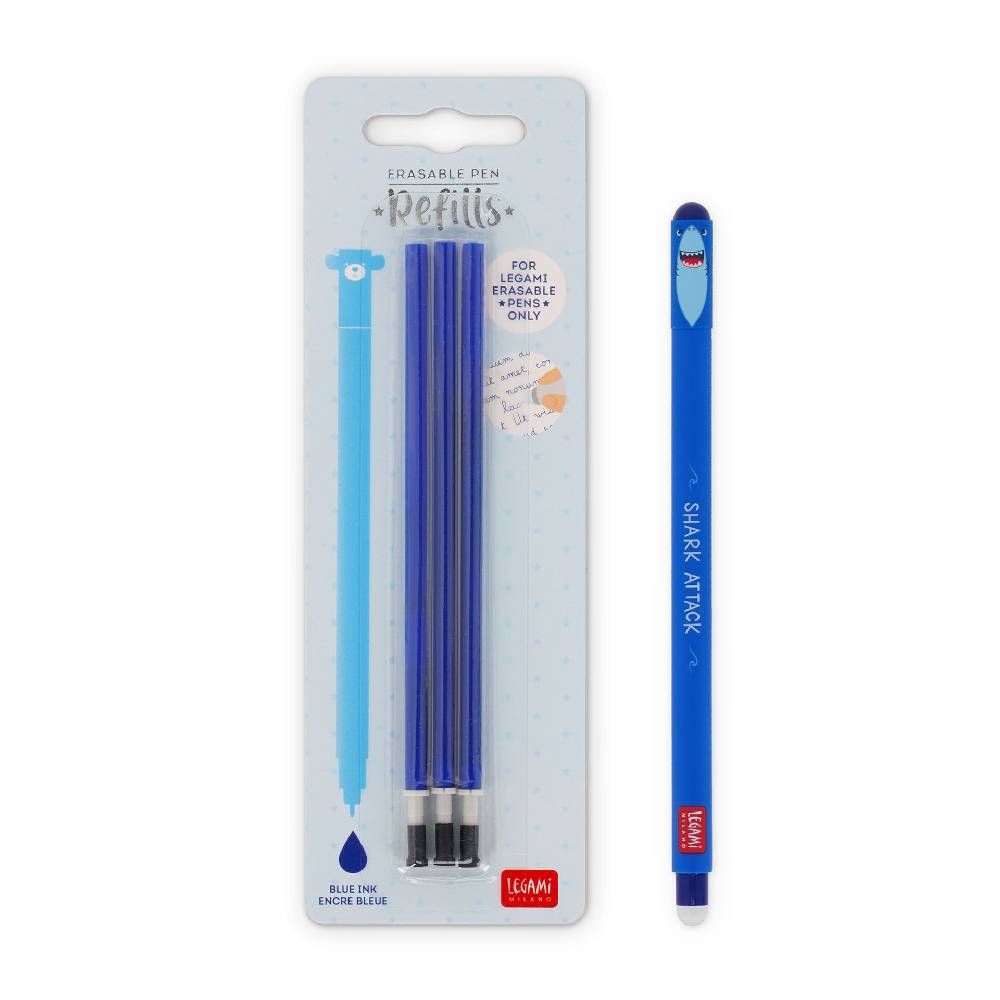 Legami Set Penna Cancellabile Shark con Refill Blu Only for today
