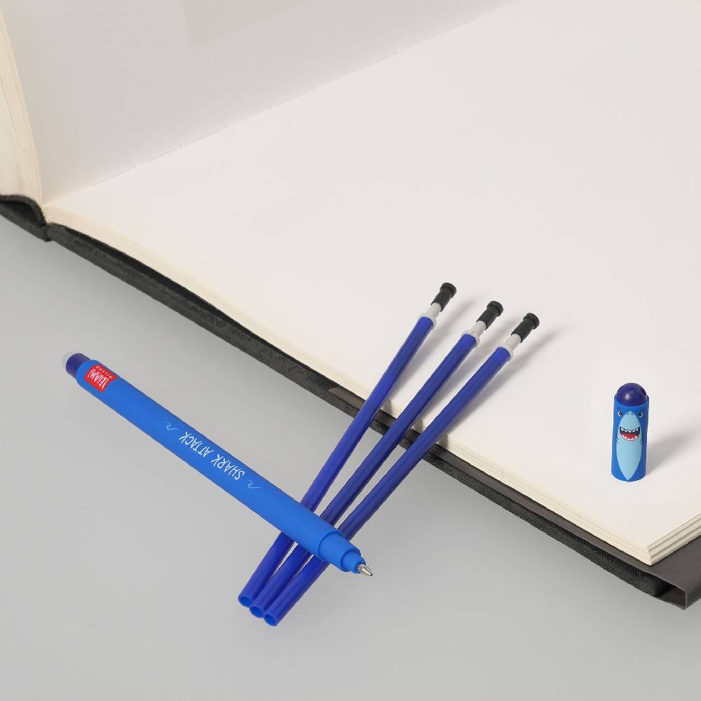 Legami Set Penna Cancellabile Shark con Refill Blu Only for today