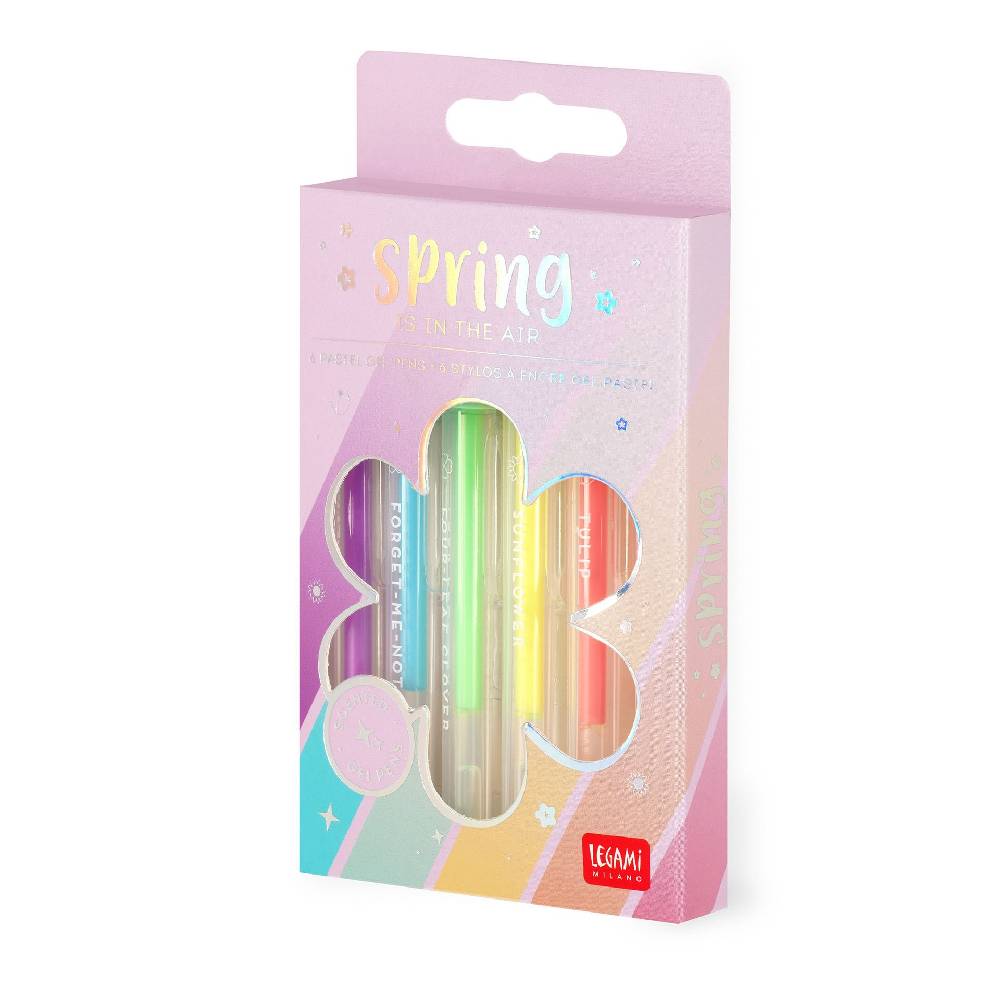 Legami Set di 6 Penne Gel Pastello - Spring is in the Air Fino al 55% di sconto