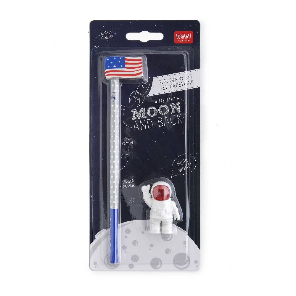 Legami Set di 2 Gomme e 1 Matita - To The Moon And Back 50% di sconto per tempo limitato