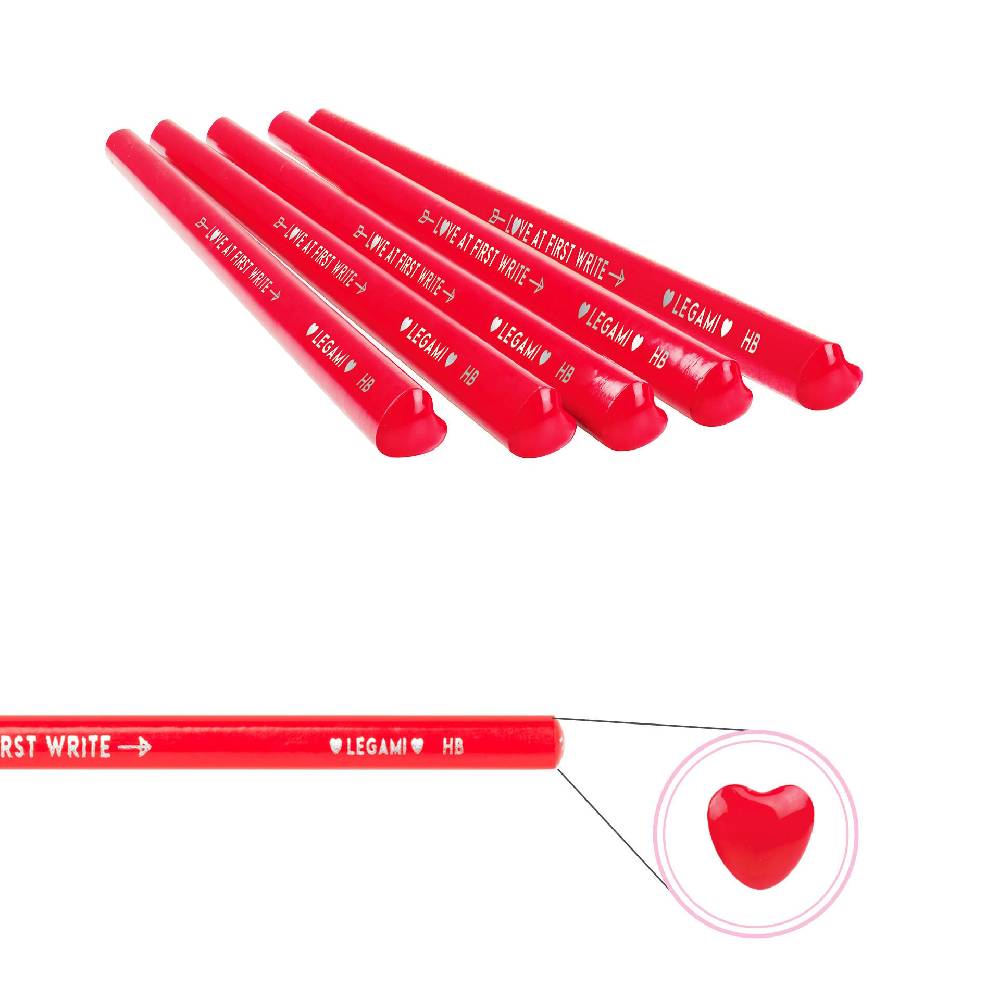 Legami Matita a Forma di Cuore - Love at First Write In Linea