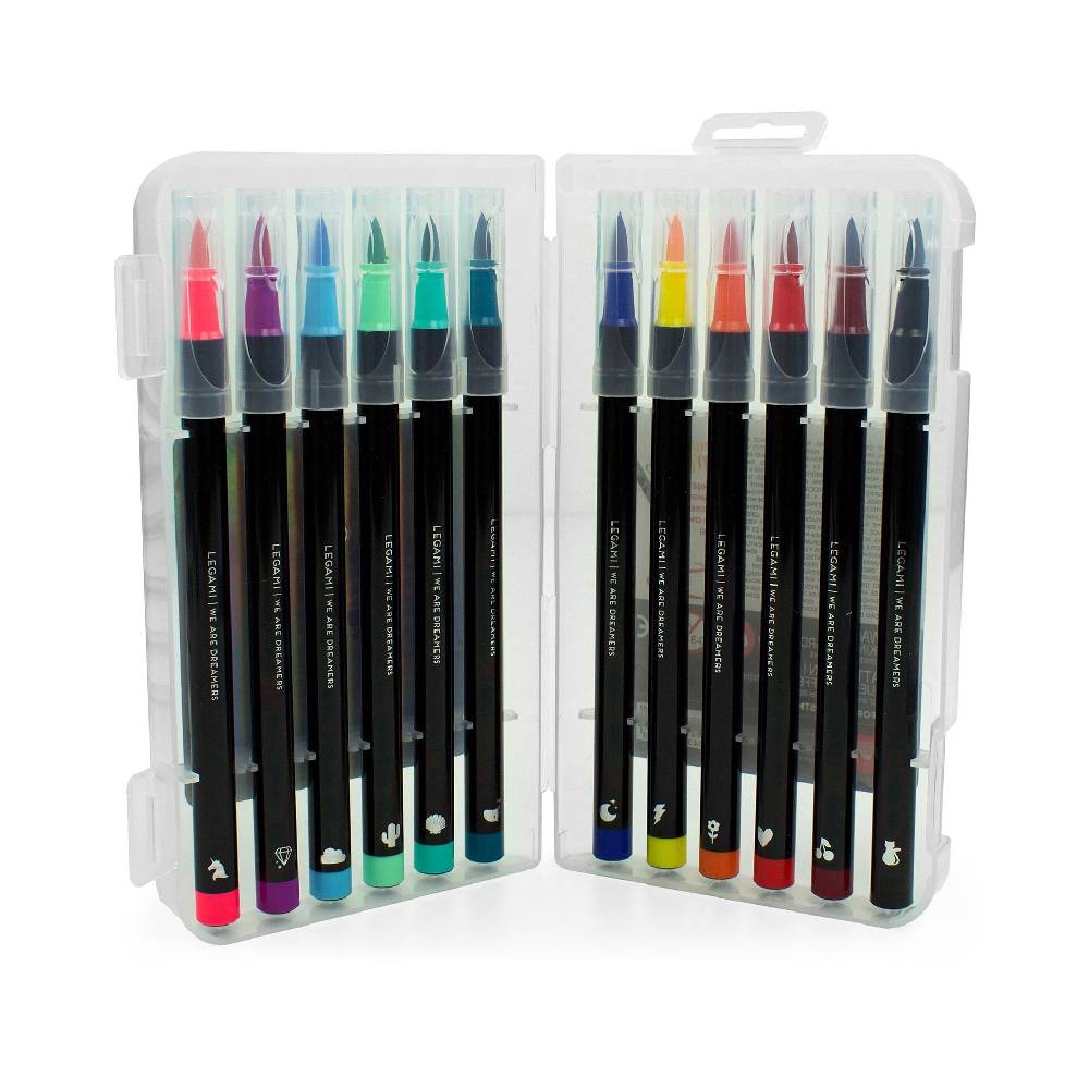 Legami Set di 12 Pennarelli con Punta Pennello - Brush Markers Shopping Online