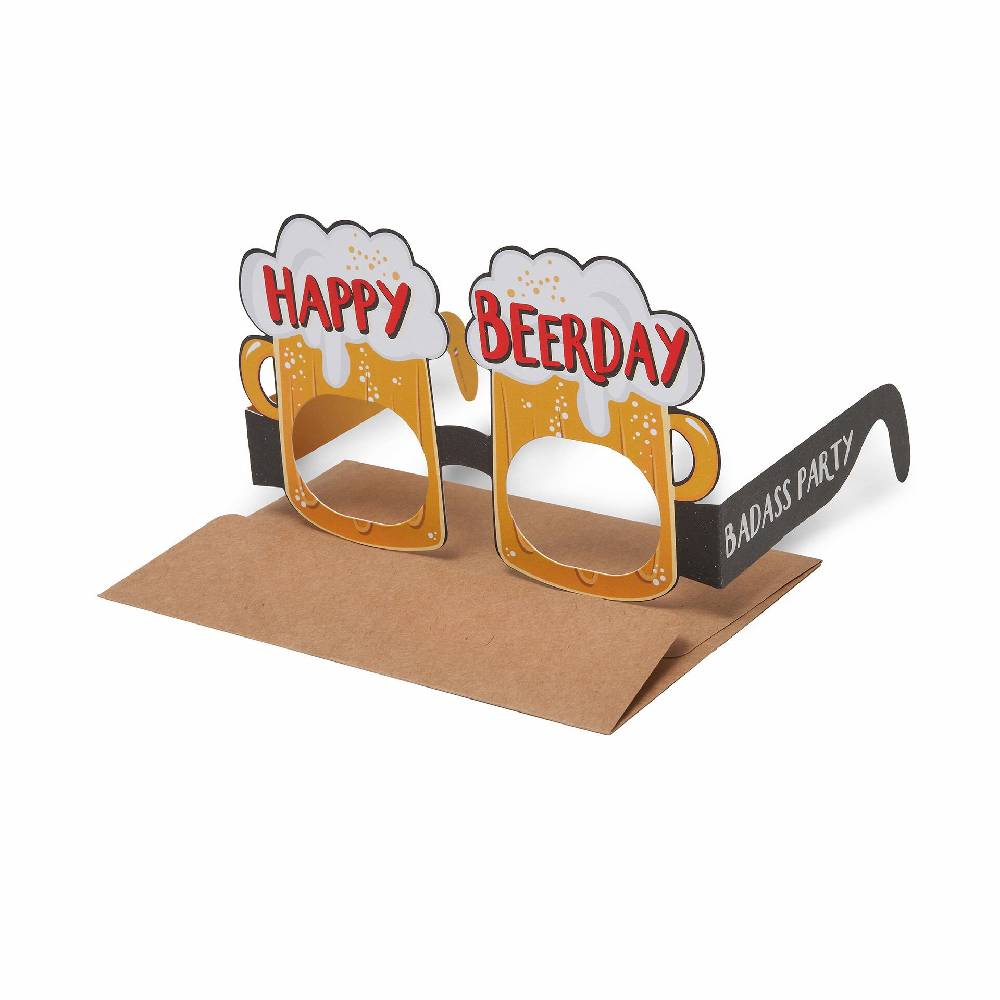 Legami Biglietto di Auguri di Compleanno - Occhiali Birra