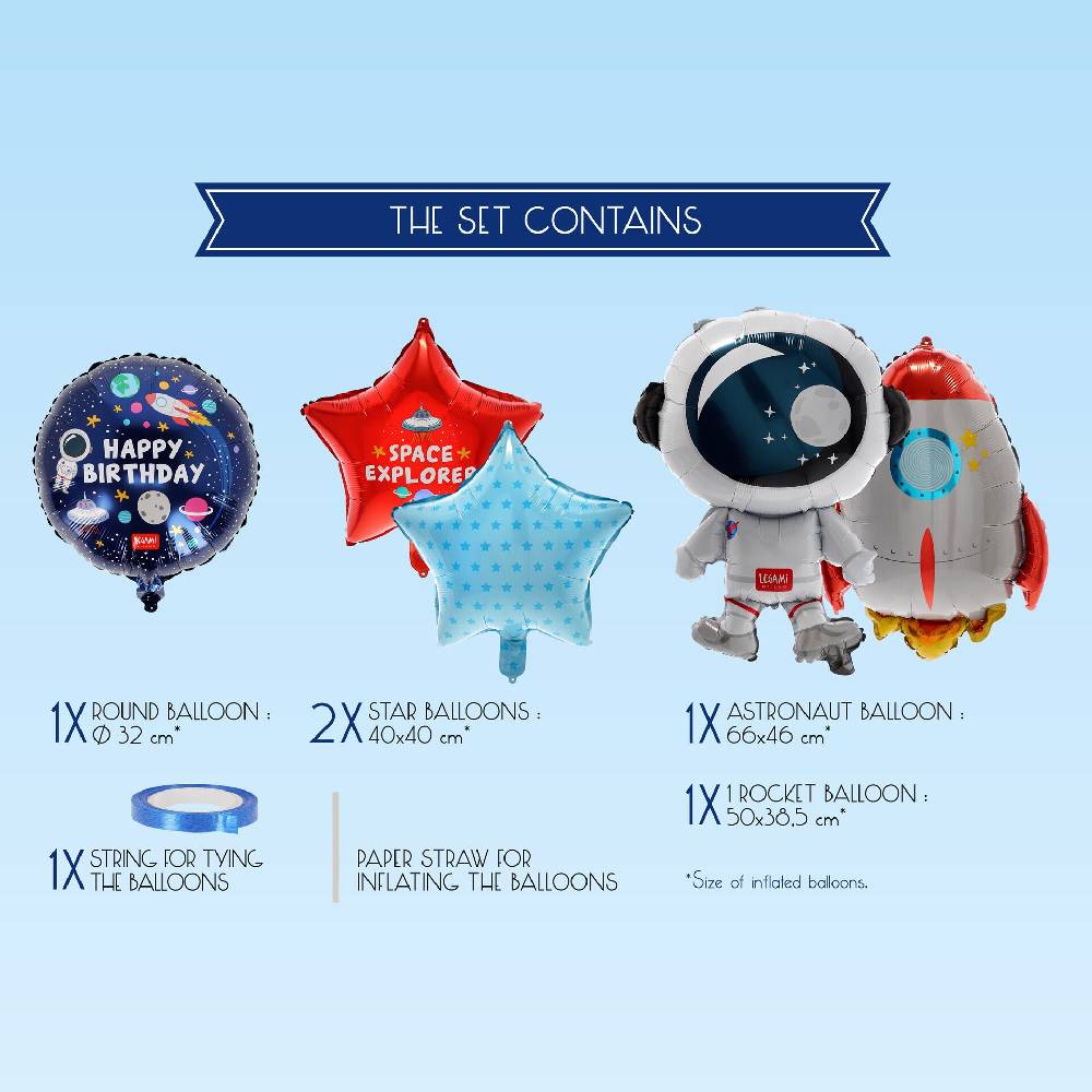 Legami Set di 5 Palloncini per Festa di Compleanno - Let's Party Offerta migliore