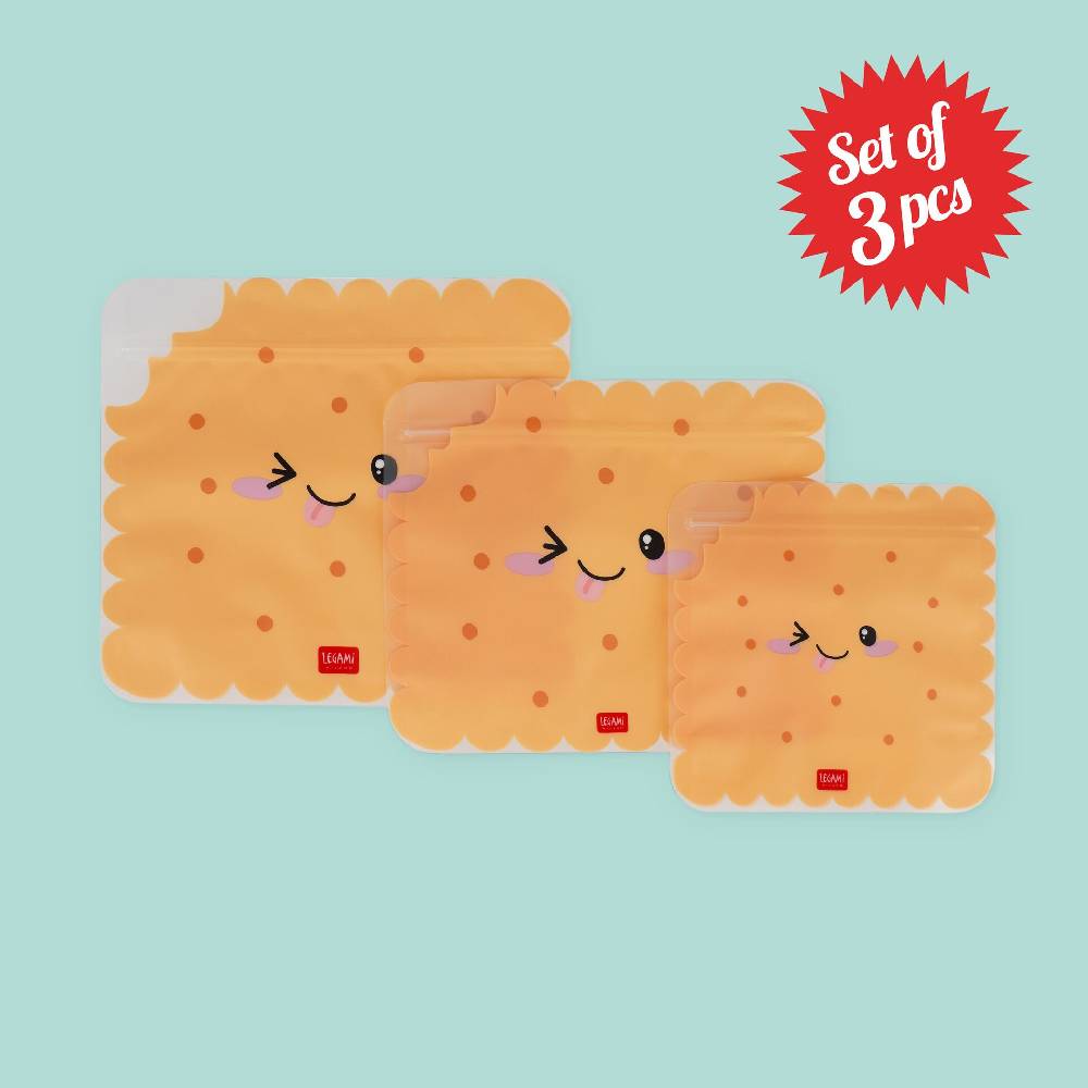 Legami Set di 3 Buste per Alimenti - Snack Bags Fino al 55% di sconto